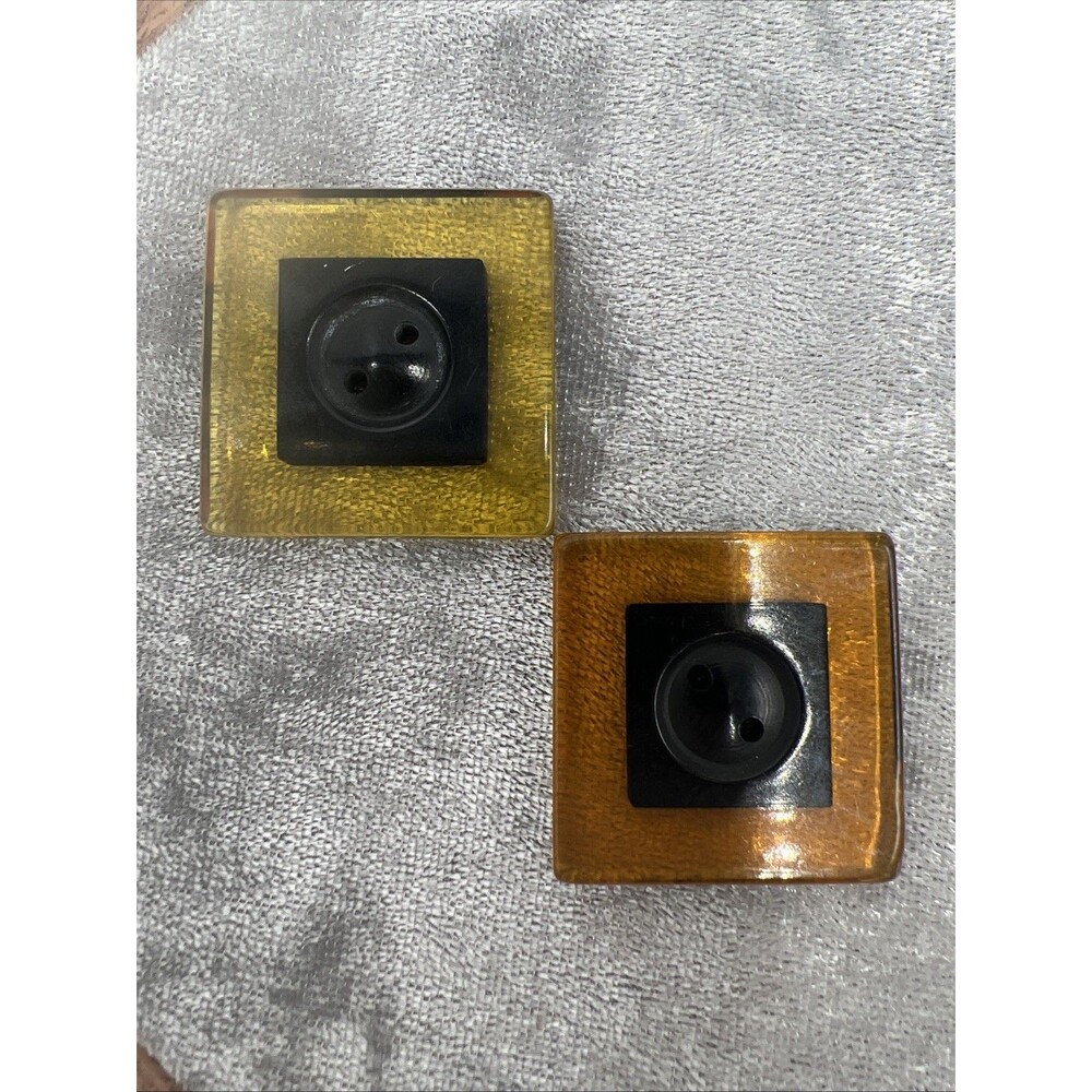 Art Deco Apple Juice & Honey Bakelite Rare Button Collection Geometric Tested